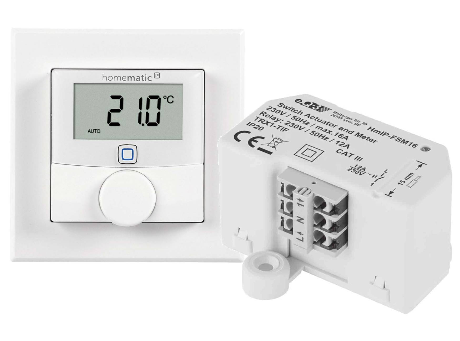 HomeMatic IP 2er-Set Thermostat + Schaltaktor UP
