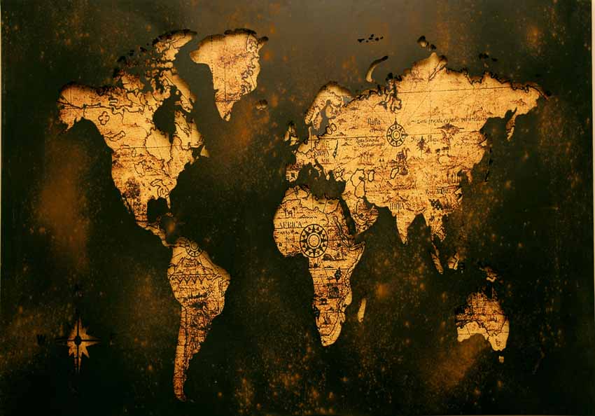 Bildmotiv für Infrarot Bildheizung: Weltkarte