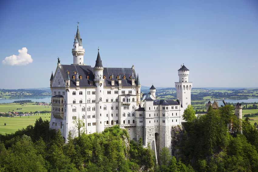 Bildmotiv für Infrarot Bildheizung auf Leinen: Schloss Neuschwanstein